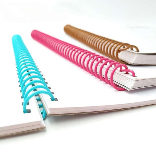 A4 Plastic PVC Spiral Binding Coil Notebook Single Wire Ring Single Coil Binding Supplies with 30-Hole round Pattern Office Use