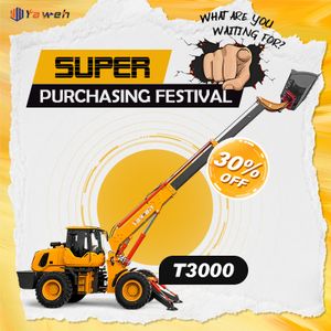 Yaweh T2500 Farm Tractor with Top Loaders New Mini/Small Loader 1ton Telescopic Telehandler Wheel Loader Used in Agriculture