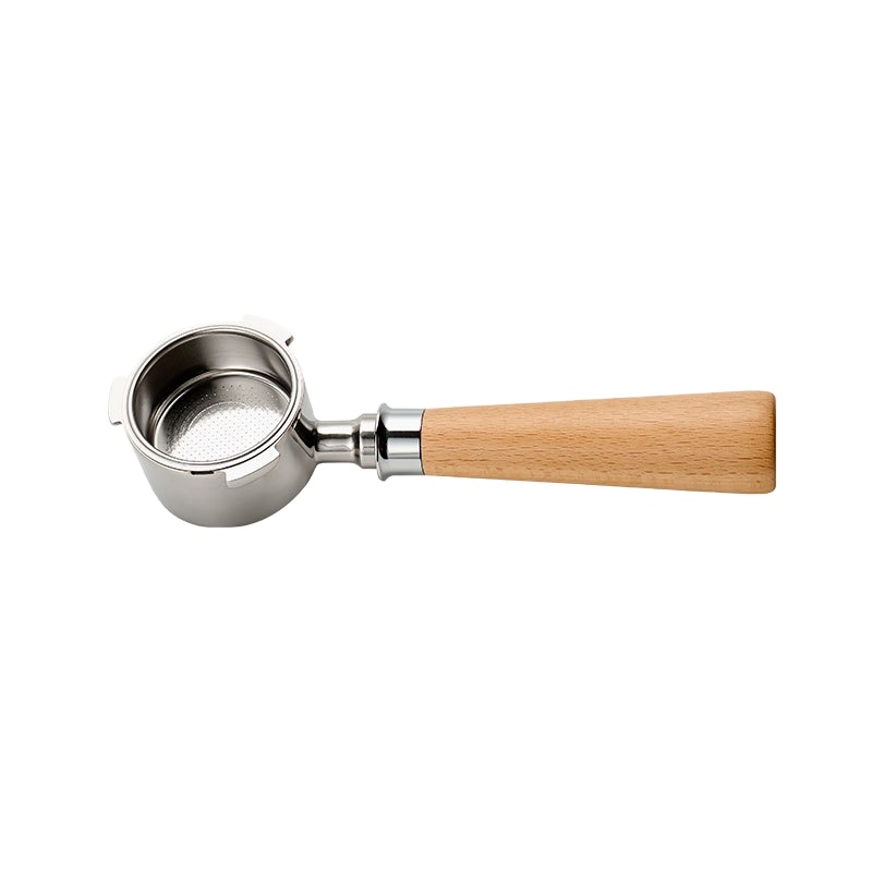 49mm 51mm 54mm 58mm Wooden Handle Delonghi Naked Stainless Steel Espresso Bottomless Coffee Portafilter