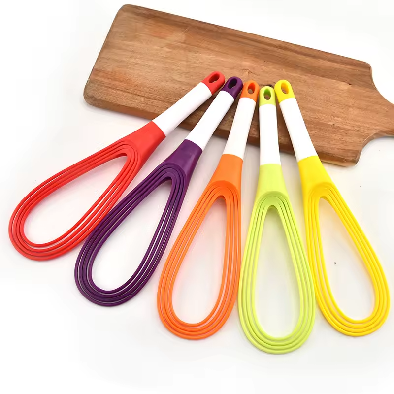Foldable Plastic Egg Beater Kitchen Baking Egg Mixer Whisk