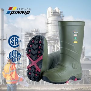 PINNIP Chemical Plant Safety Boots Acid Resistant Protective Shoes Safety Shoes Safety Work Boots