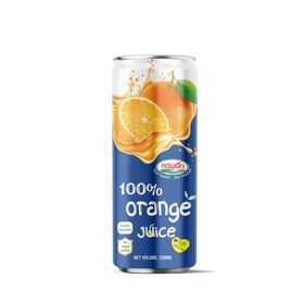 Wholesale 100% Orange Juice Drink 250ml Canned OEM ODM by Nawon Beverage Supplier
