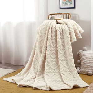 New Home Modern Simple Soft Office Nap Blanket Air Conditioning Blanket Polyester Single Layer Tower Velvet Solid Color Blankets
