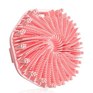 OEM ODM Silicone Bath Scrubber Exfoliating Back Face Hair Scalp Brush Black Grey Silicone Body Scrubber For Shower