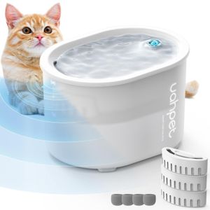 USMILEPET Factory Direct Wireless Pet Cat Water Fountain 2L Effortless Installation Automatic Water Dispenser for Cats Dogs