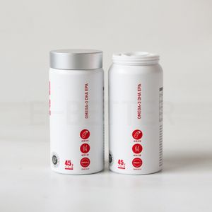 150cc 150ml Matte Black White Custom Supplement Metal Aluminum Bottle packaging for Vitamins Pills Capsules Gummies