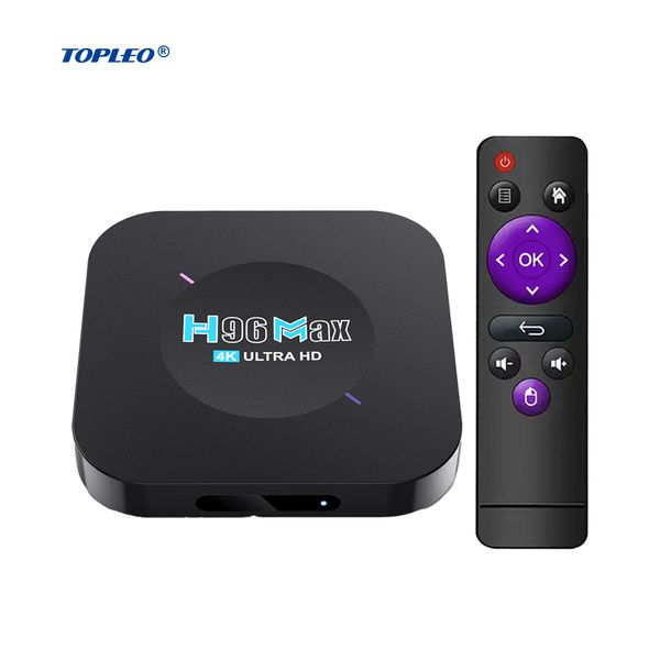 Topleo factory cheapest H96 max M5 TV box RK3318 set top box android 11 smart h96 max wholesale tv box android