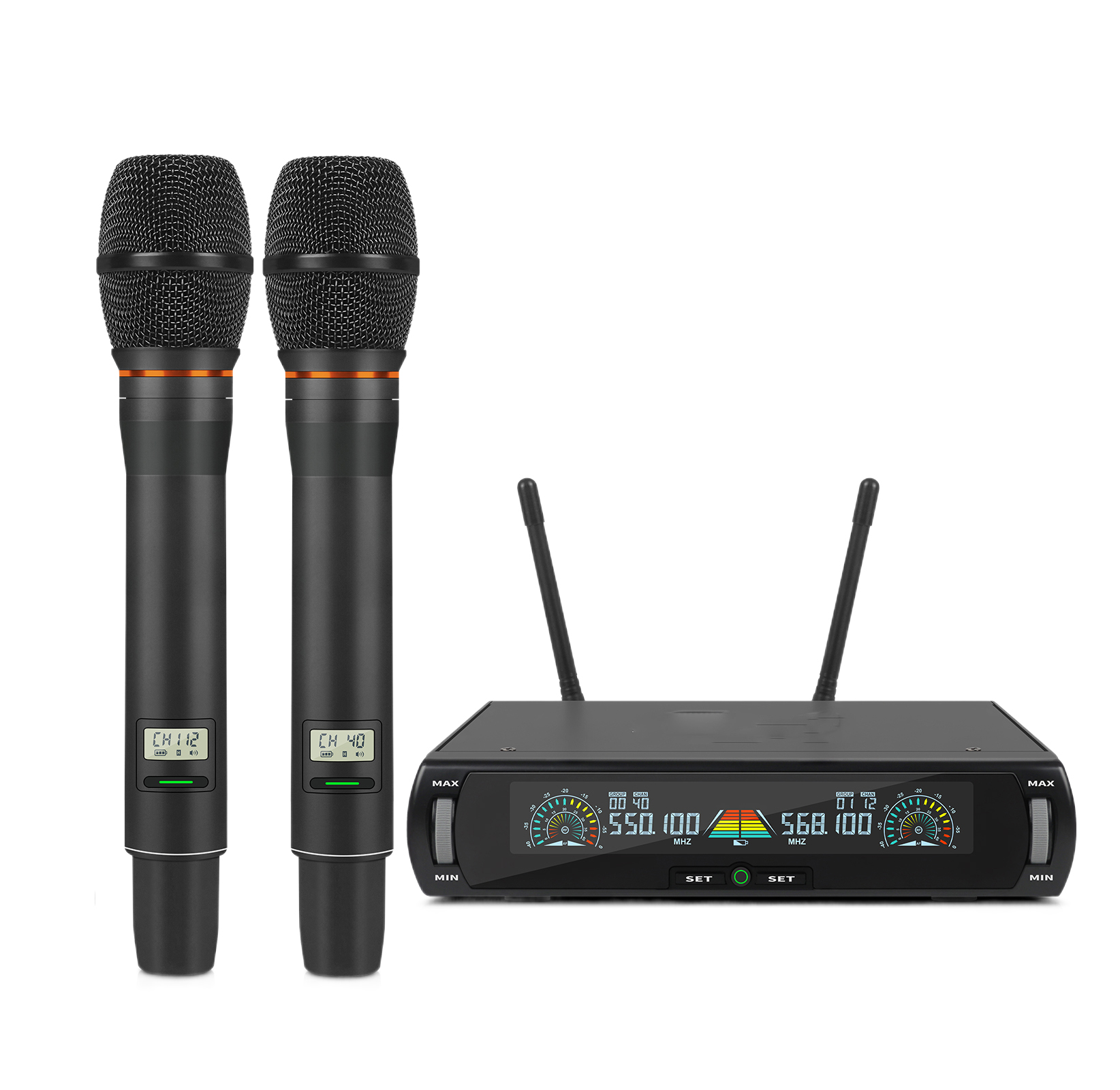XTUGA Rechargeable WIreless Microphone System Handheld Micr U-260 Digital Professional UHF Wireless Microphone for singing