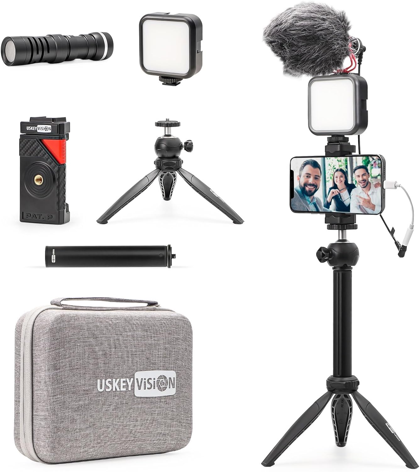 Vlog Kit Microphone Phone Video Combo Creator Vlogging YouTuber Studio Recording VLOG K3