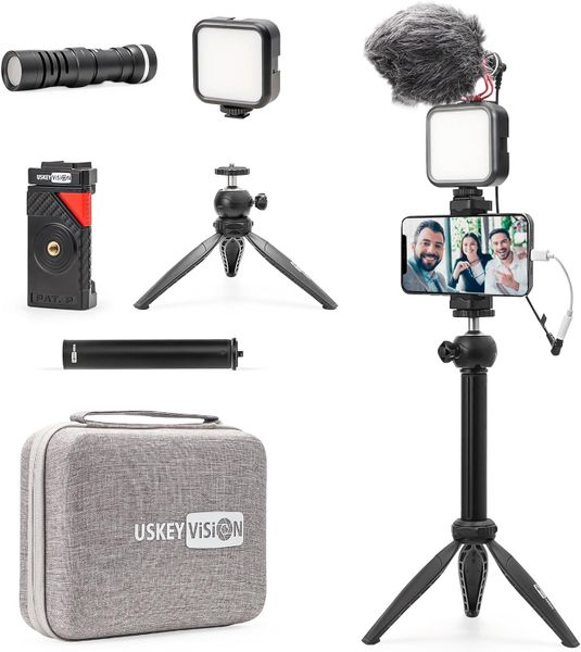 Vlog Kit Microphone Phone Video Combo Creator Vlogging YouTuber Studio Recording VLOG K3
