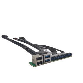 PC Case Server Board Dual USB 3.0 Front Panel Blue LED Light Mount Panel Floppy Disk Drives Rack Mount Server Motherboard