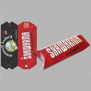 Paper Shawarma Packaging Burrito Wrap Fries Box Disposable Take Away Food Pillow Plastics Custom Kraft Paper Box for Food Accept