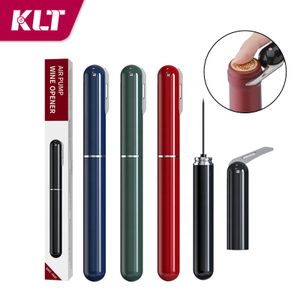 Portable Handheld 2in1 Air Pressure Corkscrew Easy-Open Air Pump Wine Opener Cork Remover with Foil Cutter
