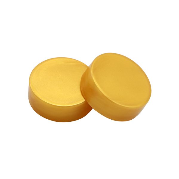 high quality 28mm yellow color screw cap plastic lids Cosmetic packaging double wall plastic cap 28/410 factory wholesale
