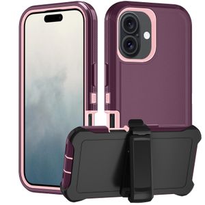 New armored robot multi-color shockproof cell phone case for Iphone 16 15 16 PRO MAX anti-fall mobile phone case with belt clip