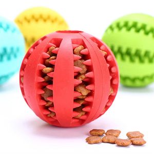 D KING Durable Rubber Ball Dog Toy Teeth Cleaning Leakage Food Dog Chew Toy