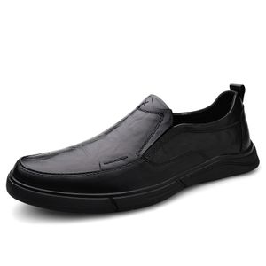 Men's Uniform Dress Oxford Shoes Loafers Low-top Flats Slip On Cow Genuine Leather Outside Formal Business Casual Leisure Spring