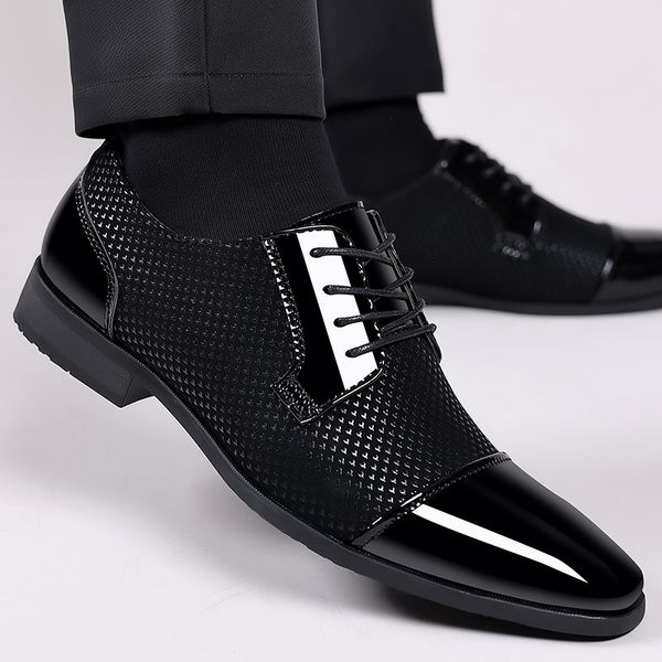 Men's leather shoes new business formal casual breathable British Korean version pointed groom wedding  leather shoes
