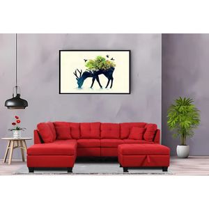 Wholesale Contemporary Style Velvet Sectional Sofa with Storable Ottoman U Shape Corner Sofa for Living Room Furniture Set