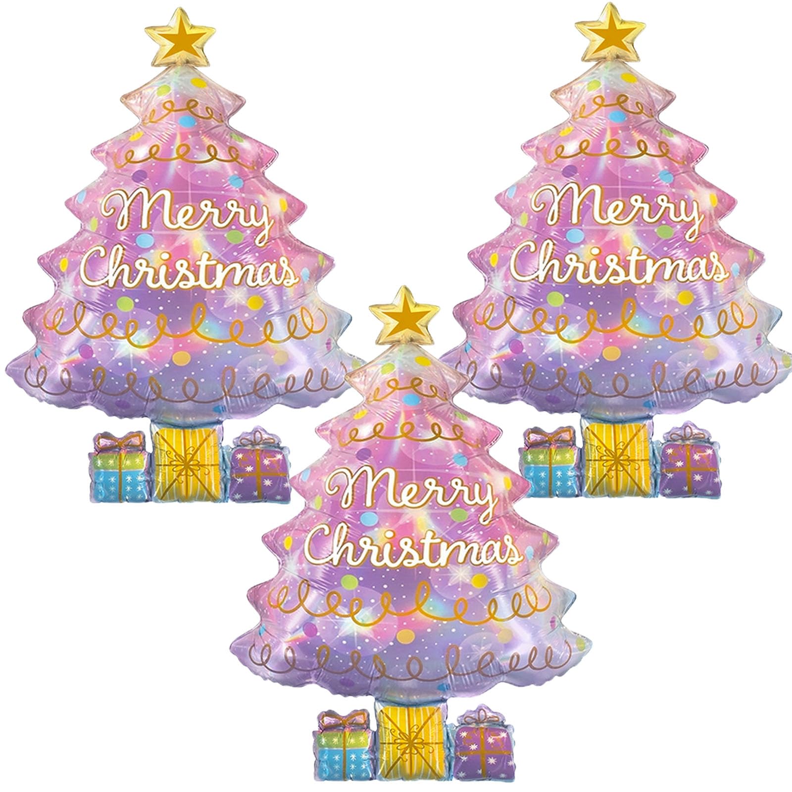 Hebei Shuohui Paper Products Co., Ltd. Pink Christmas Foil Tree Balloons Birthday Party Supplies Decorations Party Decorations Balloons Party