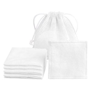 Hot Sales Reusable Washable Square Cotton Pads Makeup Pad Set Make Up Cosmetic Cloth for Face Cleaning