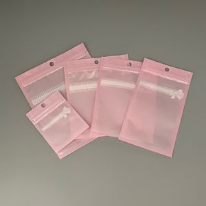 Three Side Seal printed waterproof zipper Mylar zipper packaging pink mylar bags 100g custom printed heat seal