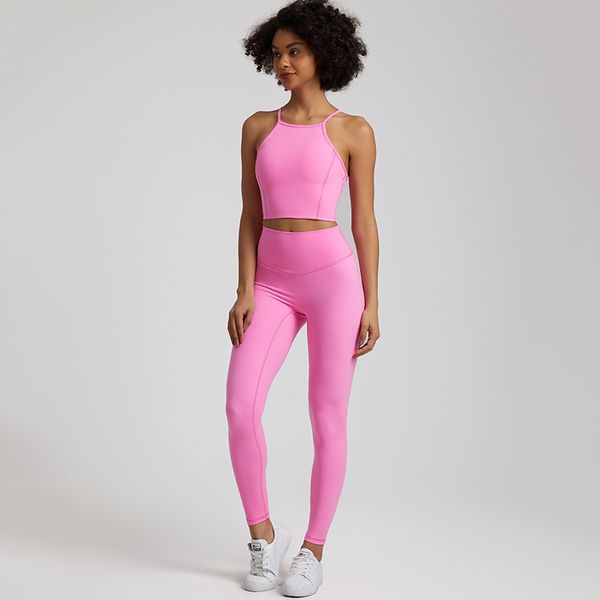 Sportswear Sexy Design Ribbed Sports Bra Yoga Leggings Two Piece Ribbed Yoga Set Fitness Wear For Women