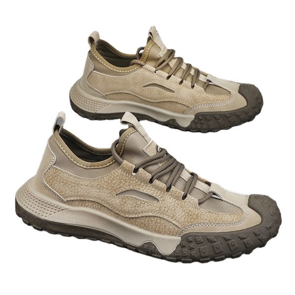 Autumn New Men's Casual Sneakers Breathable Outdoor Work Mountaineering Shoes Fashionable Clothes Winter Soft Rubber Insole Mesh