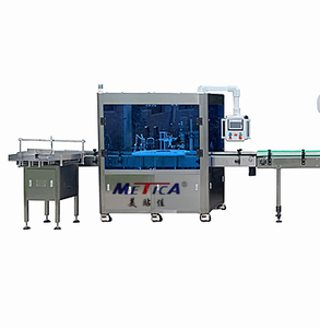 METICA Automatic  Rotor Pump Rotary Bottles Facial Mask Cream Paste Cosmetic Filling Capping Machine
