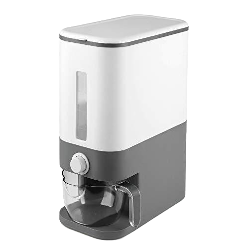 Zhengzhou Zaijia Home Furnishing Co., Ltd. 10kg Premium Plastic BPA-Free Large Capacity Cereal Grain Dry Food Storage Box Rice Dispenser with Measuring Cylinder
