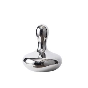Nordic modern minimalist and luxurious electroplated silver ceramic water droplet bowling ball living room soft decoration
