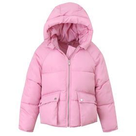 OEM fashion short puffer jacket with pocket