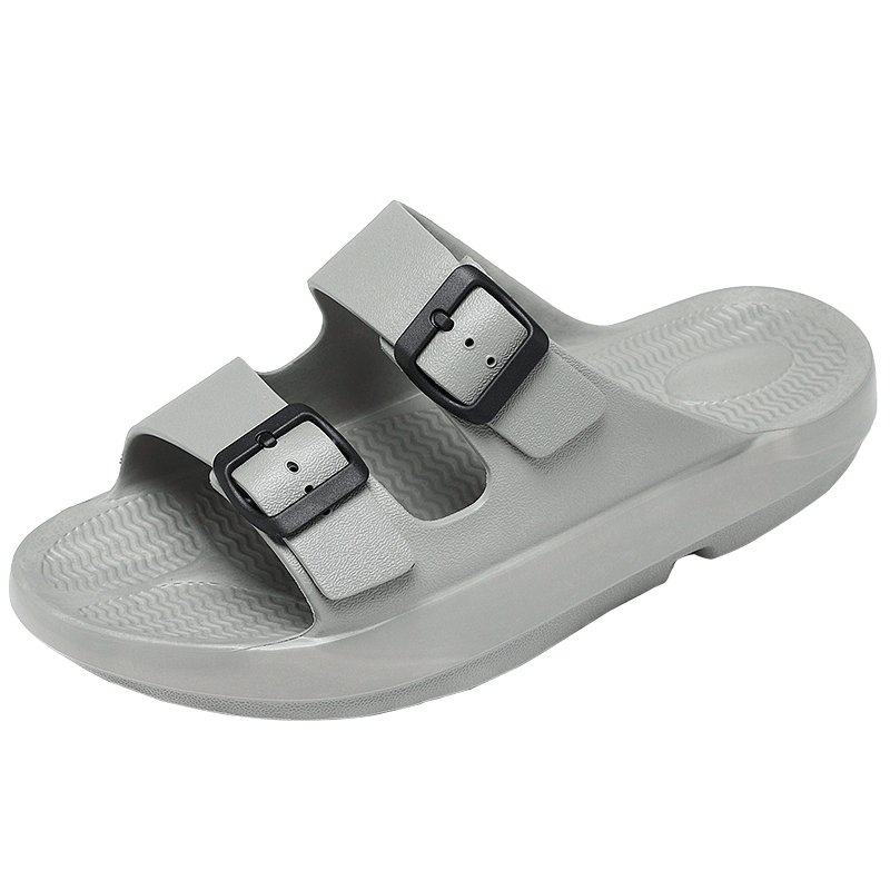 Wholesale Flip Flops Unisex Platform Beach Sandals Double-buckle Adjustable Thick Soled Slides Slippers