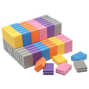 Professional Double-side Square Sponge Nail File 100/180 Grit Purple  Pink Black Sanding Gel Polish Nail Art Care Manicure Tools