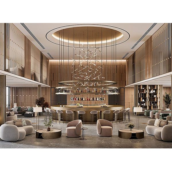 Furniture Manufacturer Custom italian Wooden Beautiful Colorful Hotel Sofa Furniture Lobby Single Chair