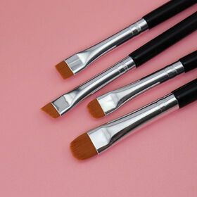 Factory single professional thin flat concealer brush packaging custom logo private label synthetic hair brush for