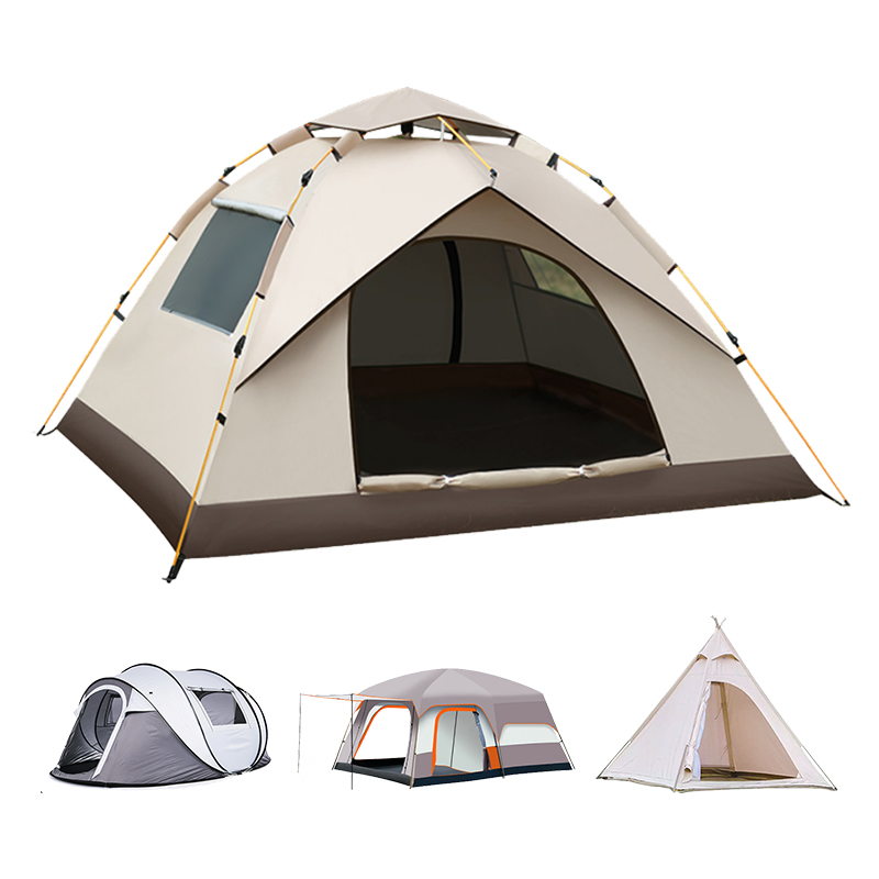 He' Nan Juershang Trading Co., Ltd. 3-4 People Automatic Outdoor Camping Tent Bivy Hiking Instant Setup Portable Fully Automatic Pop Up Family Tent
