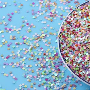500g/bag Nail Art Decoration PVC Craft Slime Supplies Confetti Small Round Dot Chips Sequin Glitter Flakes