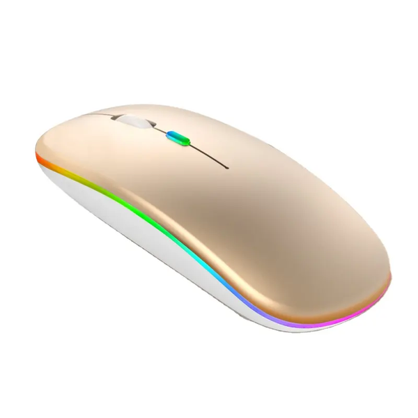 Lighting logo ready to ship customized dual mode LED 7 colours backlit LED OEM RGB gaming mouse for laptop tablet