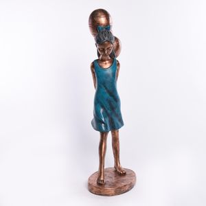 Home Decor Indoor Modern Design Resin 31.4 Inch Bronze Large Balloon Girl Sculpture for Garden Gift Decoration
