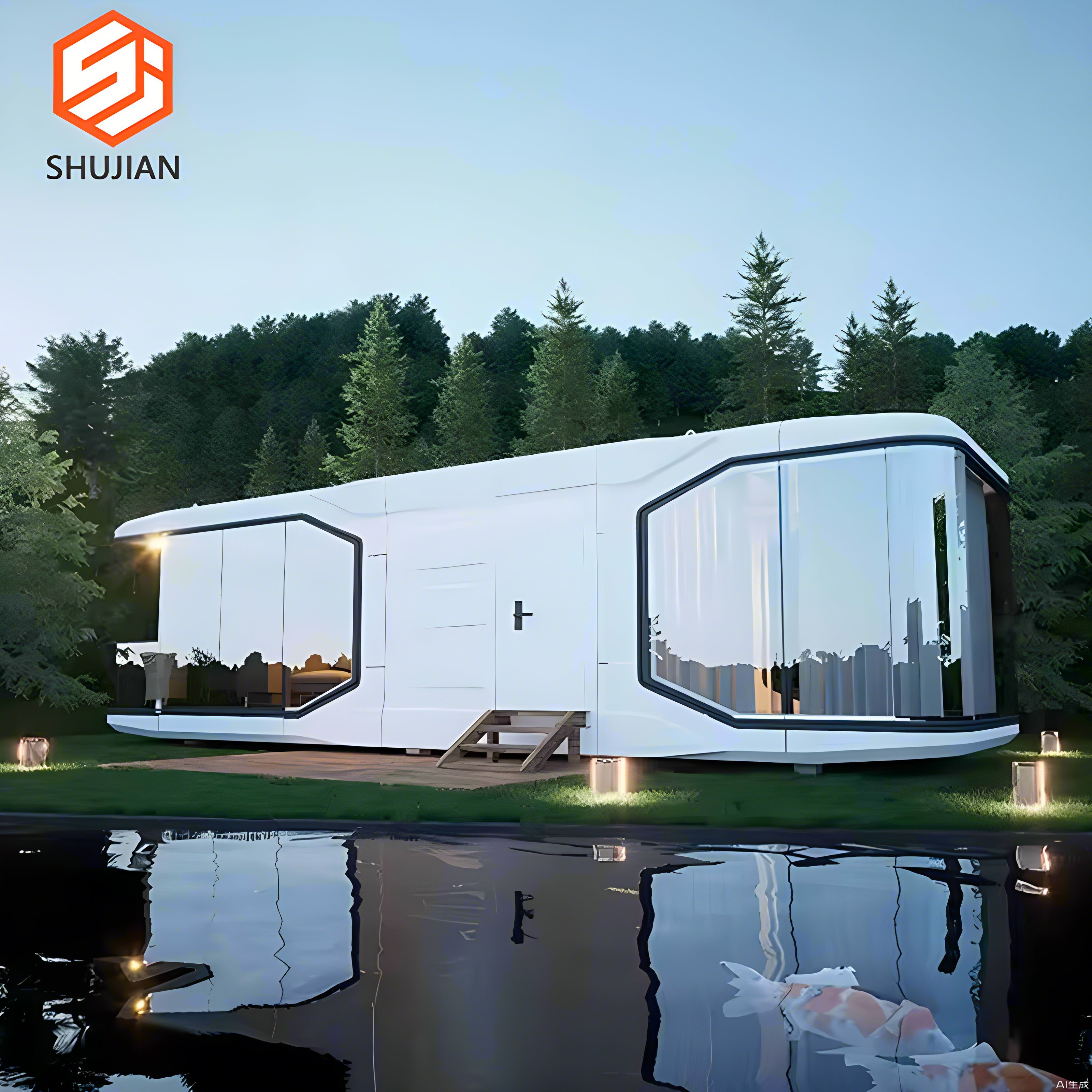 Foshan Shujian Aluminum Technology Ltd 2 bedroom capsule house with bathroom smart Foldable container modular house for hotel