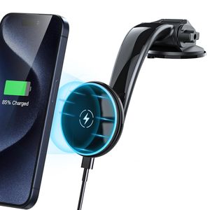 Car Mount Charger Dashboard Magnetic Wireless Car Charger Mount Compatible with MagSafe Car Charger for iPhone Caricatore