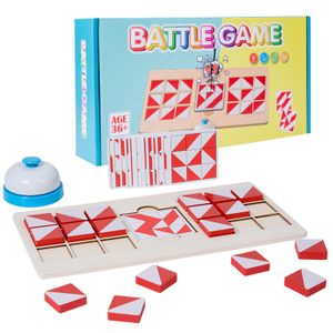 LANDER-MAN 2024 Wooden Toys Block Puzzle Battle Games Wooden Board Game  For Kids