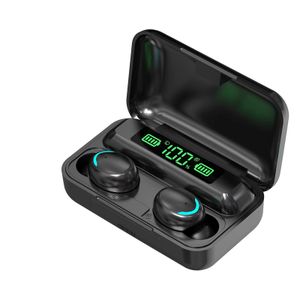 Tws F9-5 in-ear Handfree Headphones Hifi Stereo Wireless Gaming Headset with Mic Earphone Led Noise Cancelling F9-5c Tws Earbuds