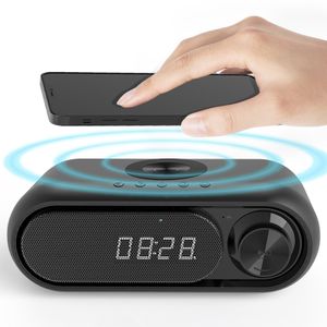 Customizable FM 10W wireless charging Bluetooth electronic smart table clocks Bluetooth speaker  for Intelligent life