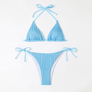 Wintu Woman Swimwear Sexy bikini Jacquard Triangle Designer Swimsuits Custom Special Fabric Bikini Wholesale