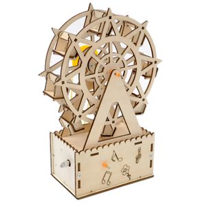 MI DIY Wooden Wholesale DIY Physics Science Puzzle Pack STEM Products Educational Toys 3D Puzzle electric Ferris wheel toys