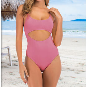 One Piece Swimsuit Women Solid Bandage Maillot De Bain Maternity Swimwear Purple Red Yellow White
