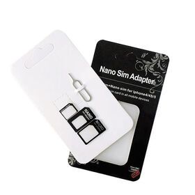 SIM CARD ADAPTER Nano SIM Card to MICRO Standard SIM Replacement Adapter Converter SET 4 In 1 Pack For iPhone For SamsungPopular