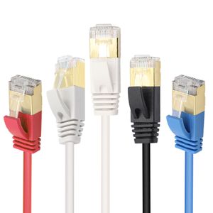 China 0.2m-90m Round Cat5E Cat6 cat7 cat8 Rj45 Patch Cord Ethernet Network Cable UTP FTP slim lan cable for communication